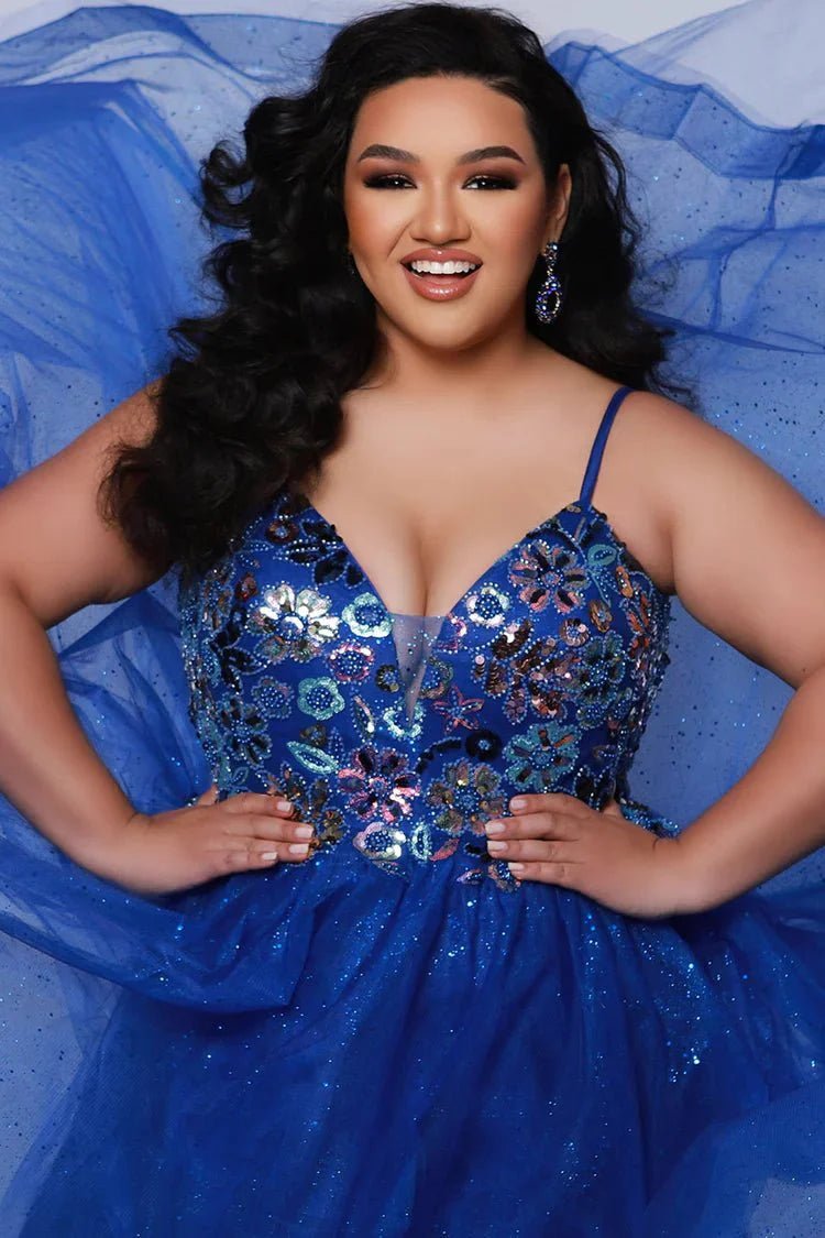 ball dresses for plus size women Long Plus-Size Glitter Prom Dress This beautiful prom dress will surely steal everyones heart away and you will look incredible in this dress Plus Size Evening Gowns 