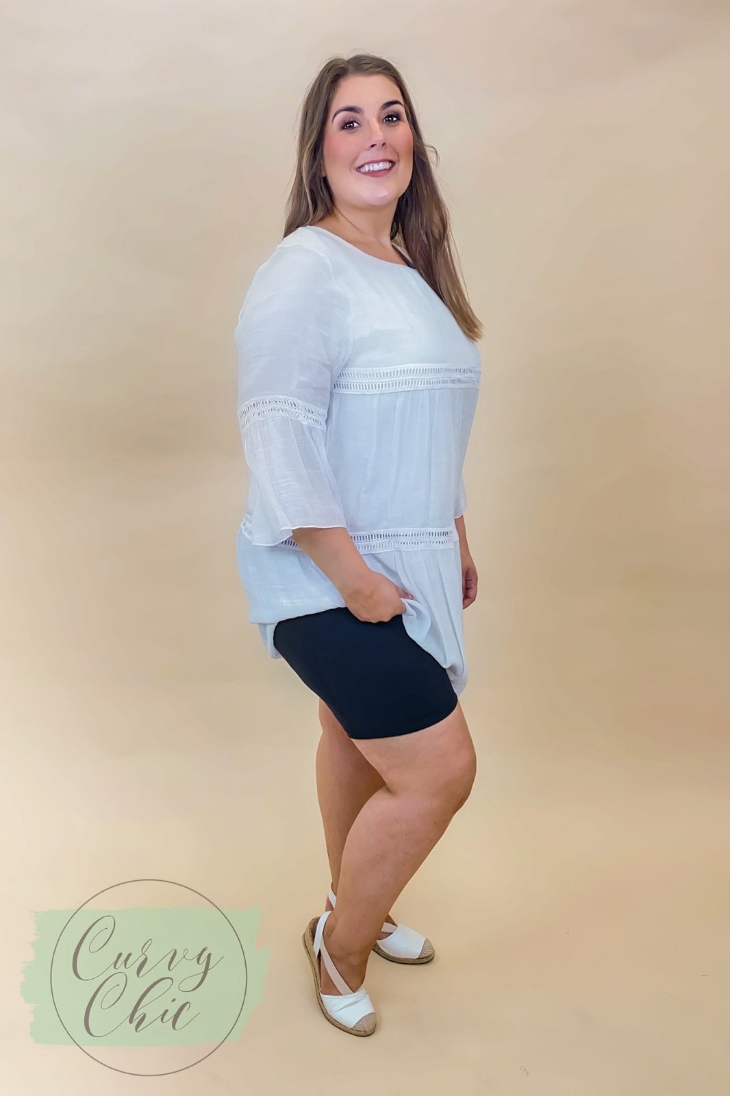 Plus Size Black Legging Cycling Shorts - Curvy Chic Boutique