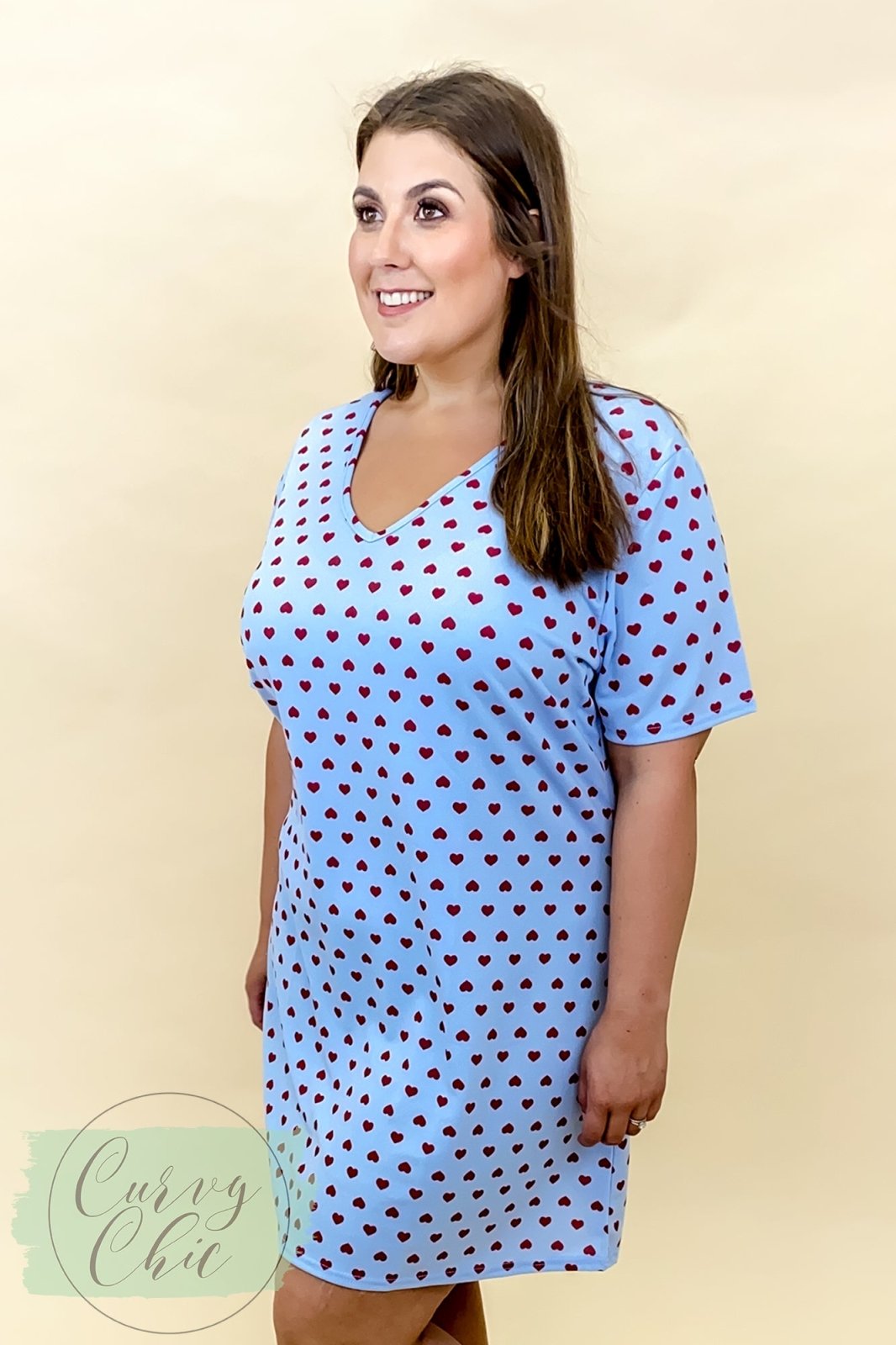 Plus size Heart print nightie