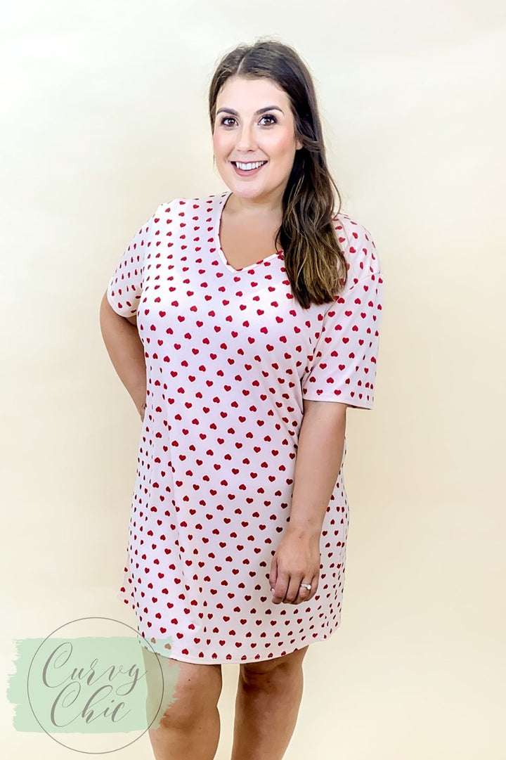 Plus size Heart print nightie